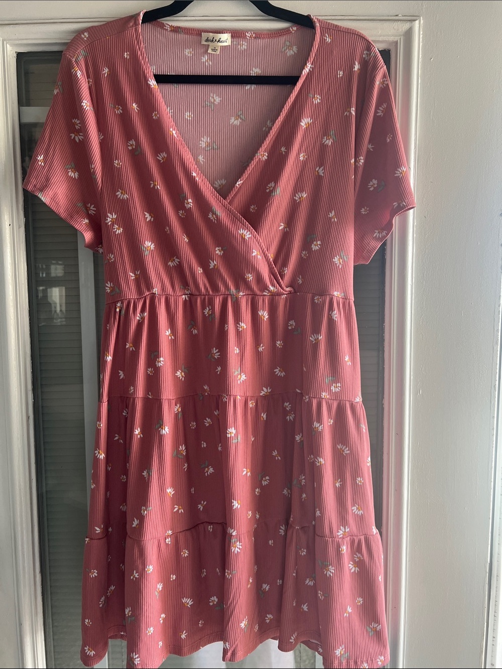 Derek Heart Dusty Rose Floral Mini Dress